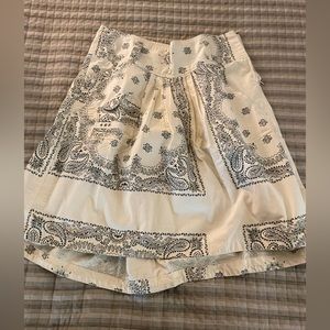 Black and white printed cotton skirt-size:L
